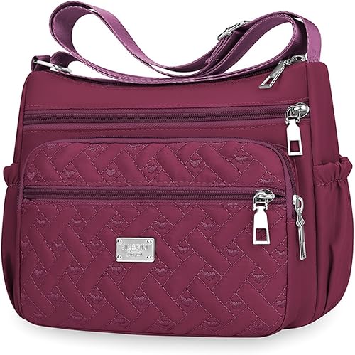 Bolso de hombro para mujer, espacioso con múltiples bolsillos, bolso cruzado casual para mujer