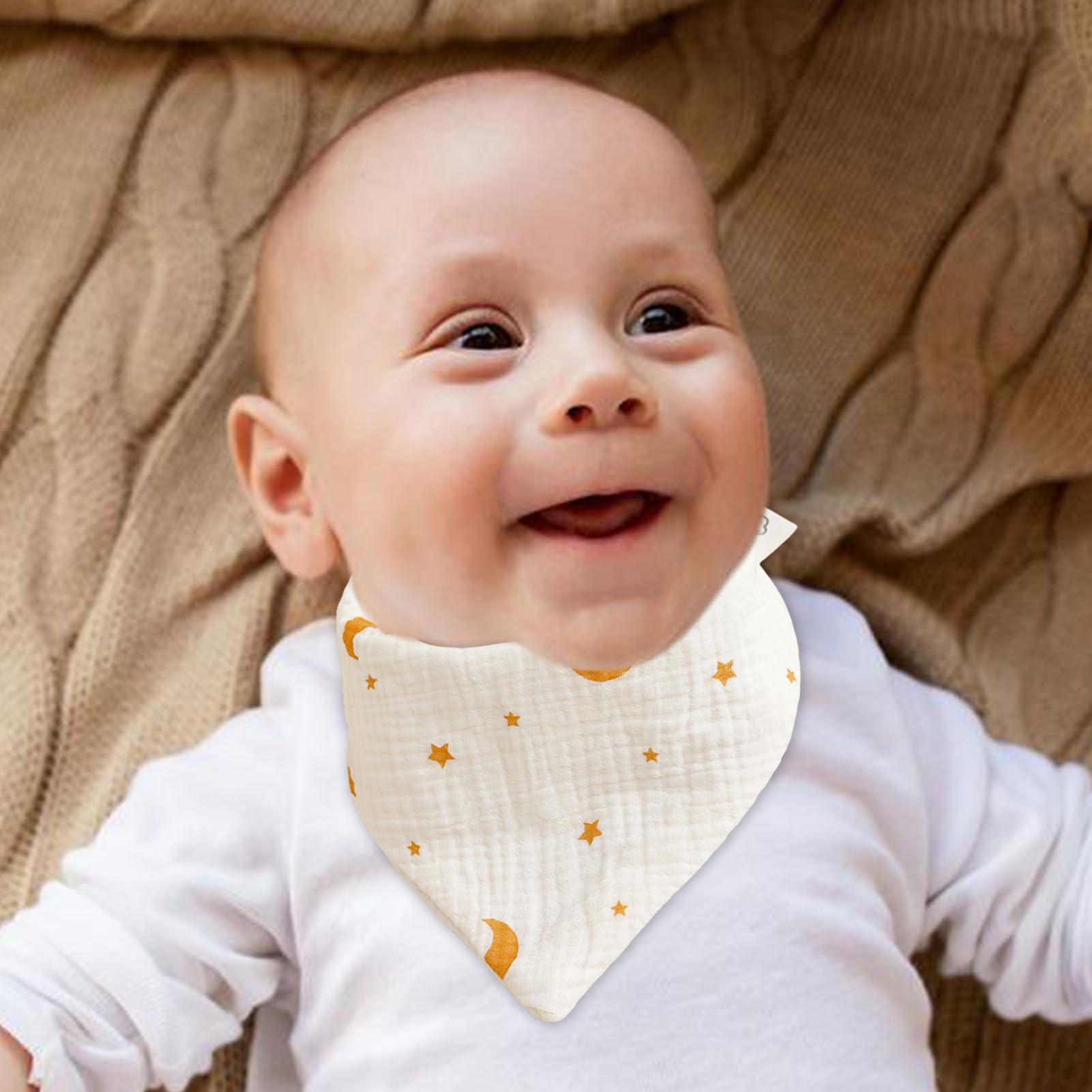 Bavoirs Bébé Doux Tissu Respirant Anti-Régurgitation Super Absorbant Unisexe