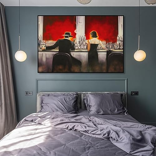 Miniatura 8 de Arte de pared de barra de puros, lienzo para decoración de pared, para hombres y mujeres, arte de pared para disfrutar de beber en el bar, pintura