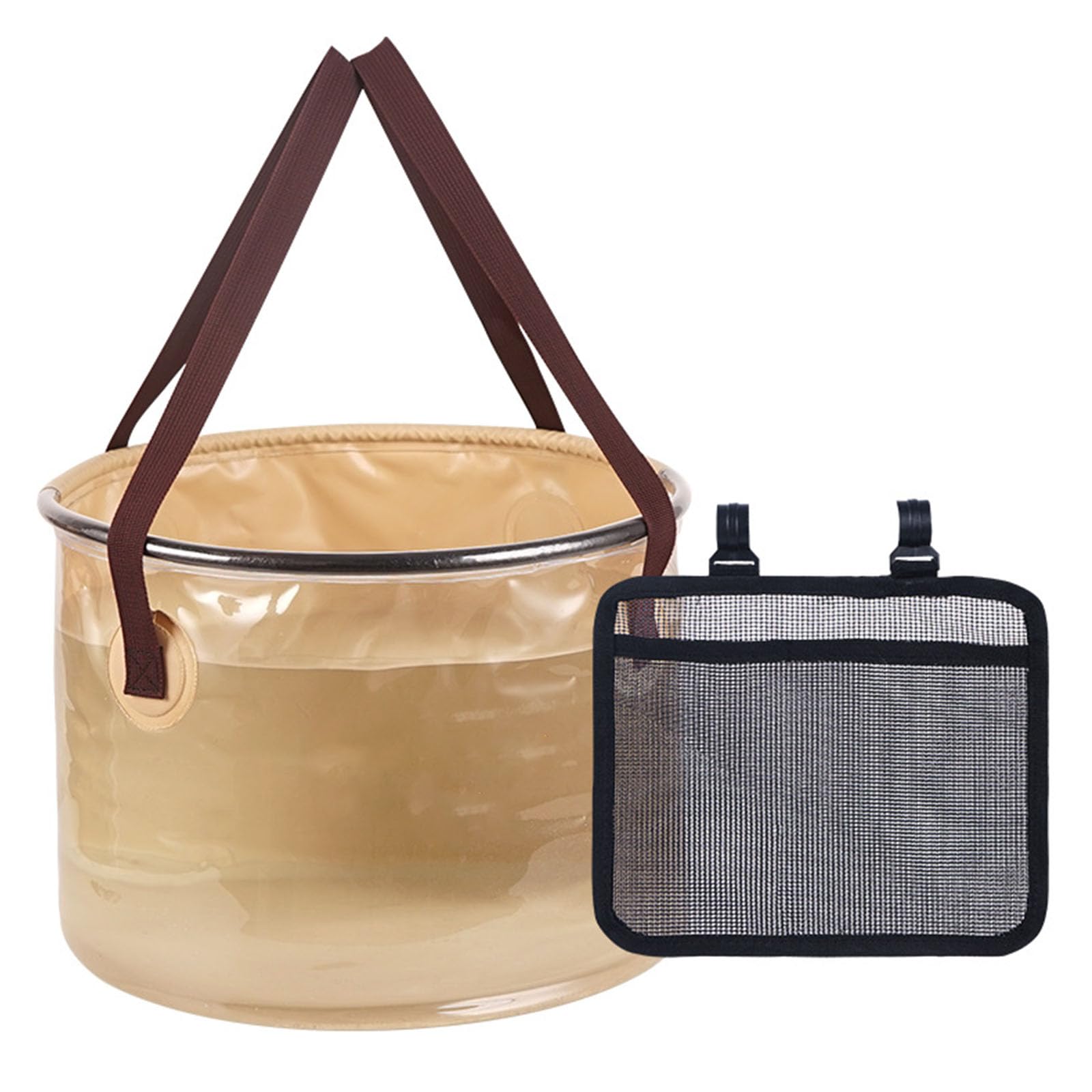 Auslaufsicherer, Faltbarer PVC Wassereimer, 20 l / 30 l, tragbares Design für Camping, Angeln, Outdoor Einsatz mit verstärktem, Wassereimer für Camping, Angeln, Outdoor Aktivitäten mit, PVC