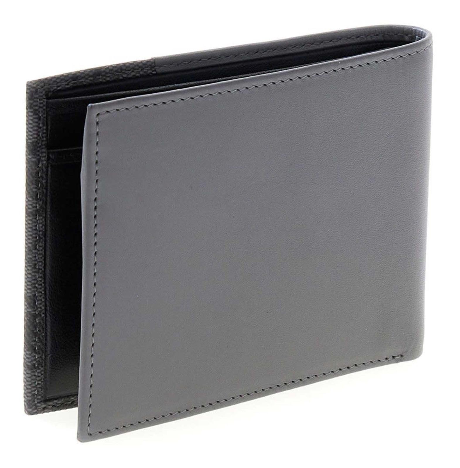 GUESS Pelle portafoglio Milano Bifold Black/Antracite grigio