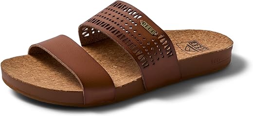 Reef Women's Cushion Vista Perf Slide Sandal, Coffee, 8.5