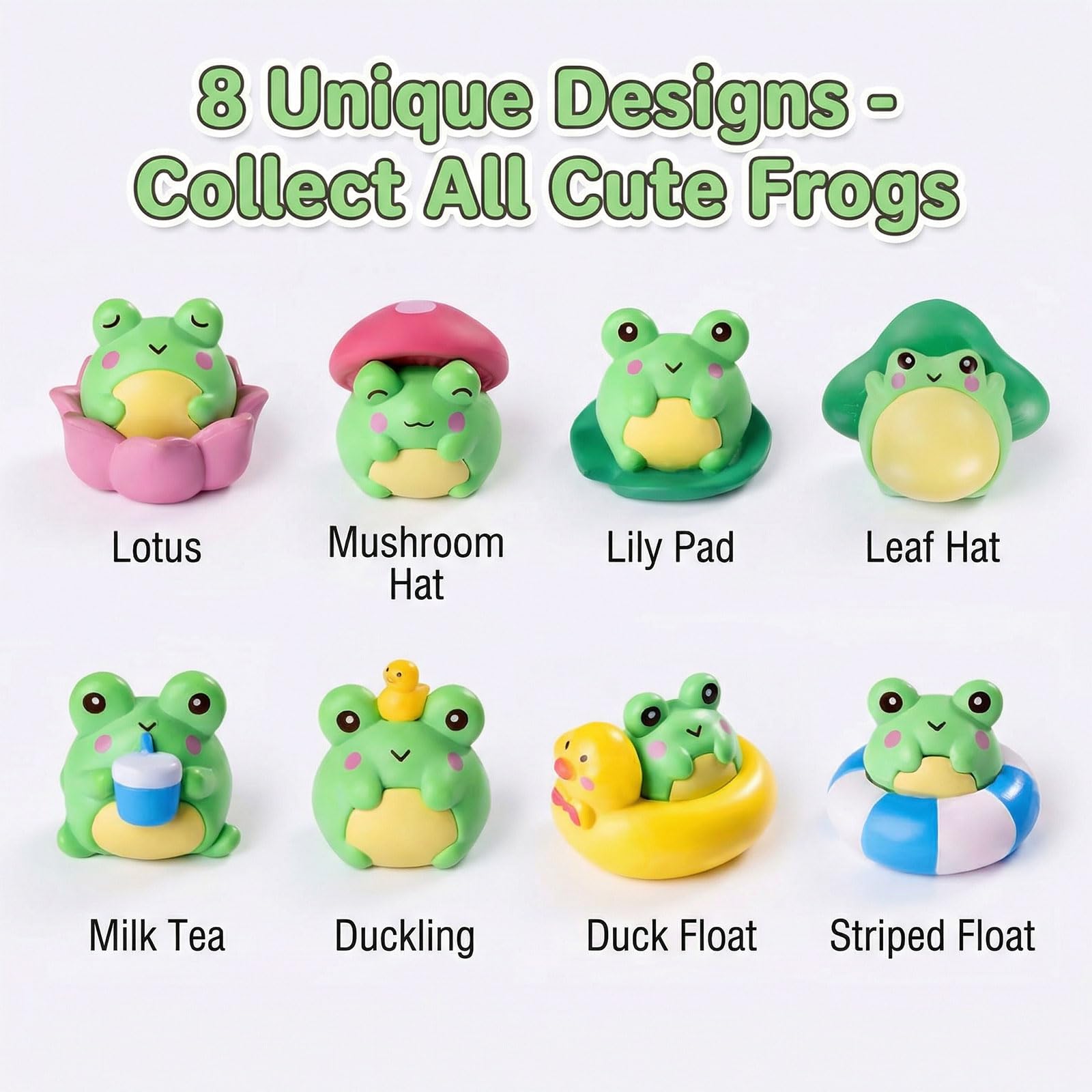 8 Piezas Mini Figuras De Rana De Resina Pequeños Animales En Miniatura para Esconder En Jardines Estatuas De Ranas para Micro Hadas Accesorios De Paisajismo