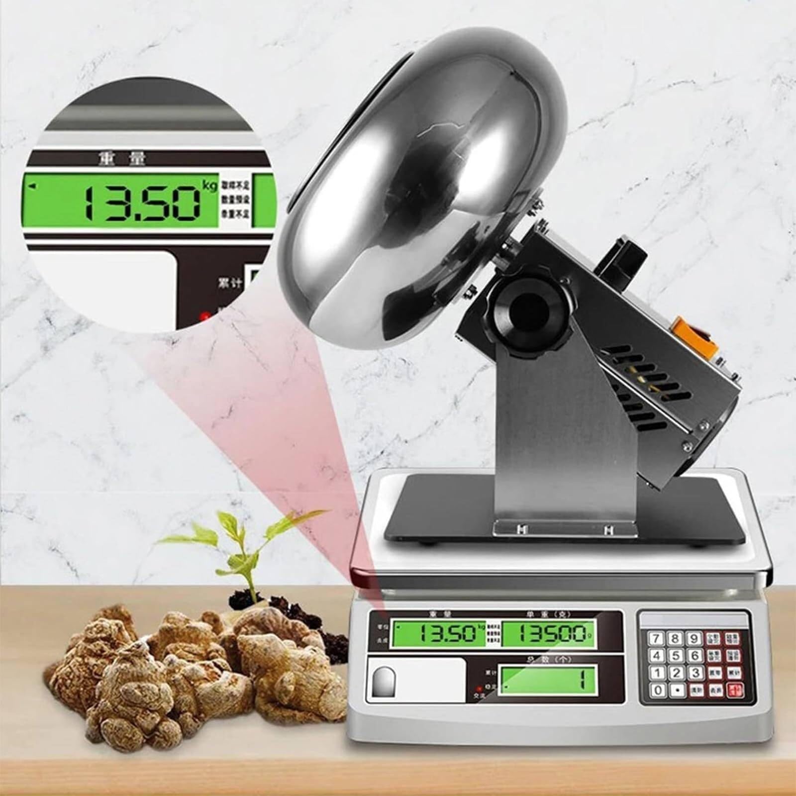 AWAYDD 200W Candy Coater Machine Coater Sugar External Small Commercial Sugar Coating Machine, Mini Chocolate Panning Machine Adjustable Angle,40x30x42cm