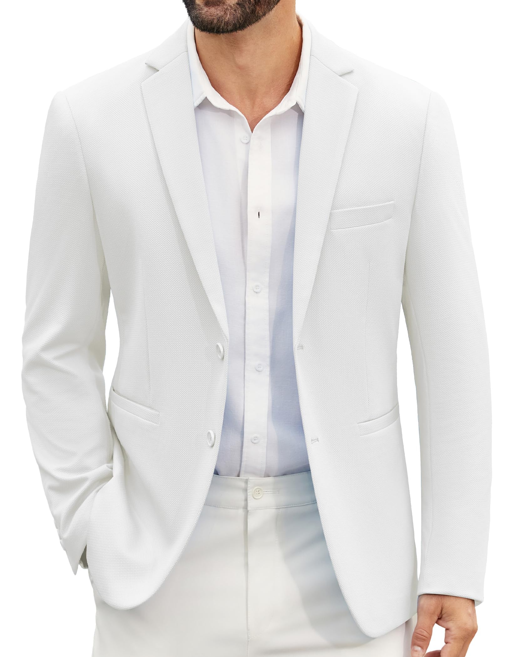 COOFANDY Herren Sakko Casual Leichte Sport Anzugjacke Blazer 2 Knöpfe Regular Fit Hochzeit Sakkos
