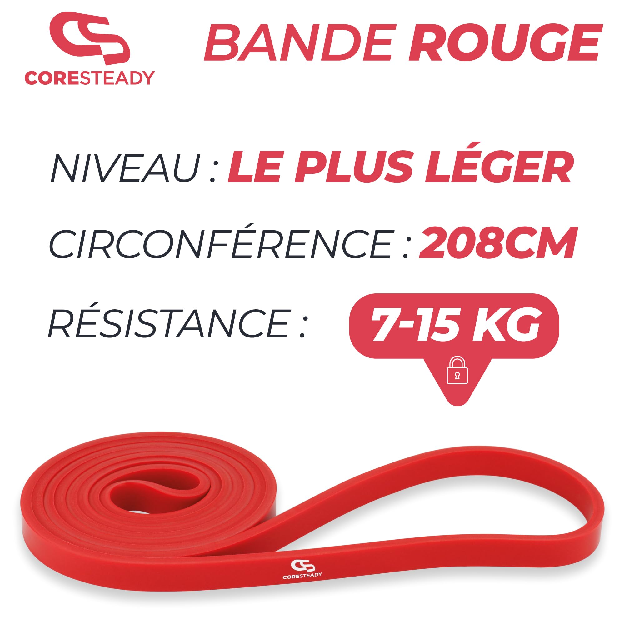 Coresteady Bande Élastique Traction Assistée pour Powerlifting, Yoga, Mobilité