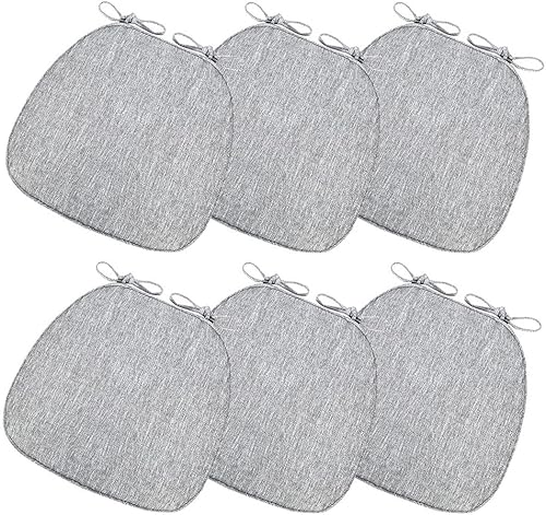 Miniatura 10 de ETULLE Cojines de silla para sillas de comedor paquete de 246 almohadillas gruesas para sillas con lazos antideslizantes en forma de U 161 x 169in