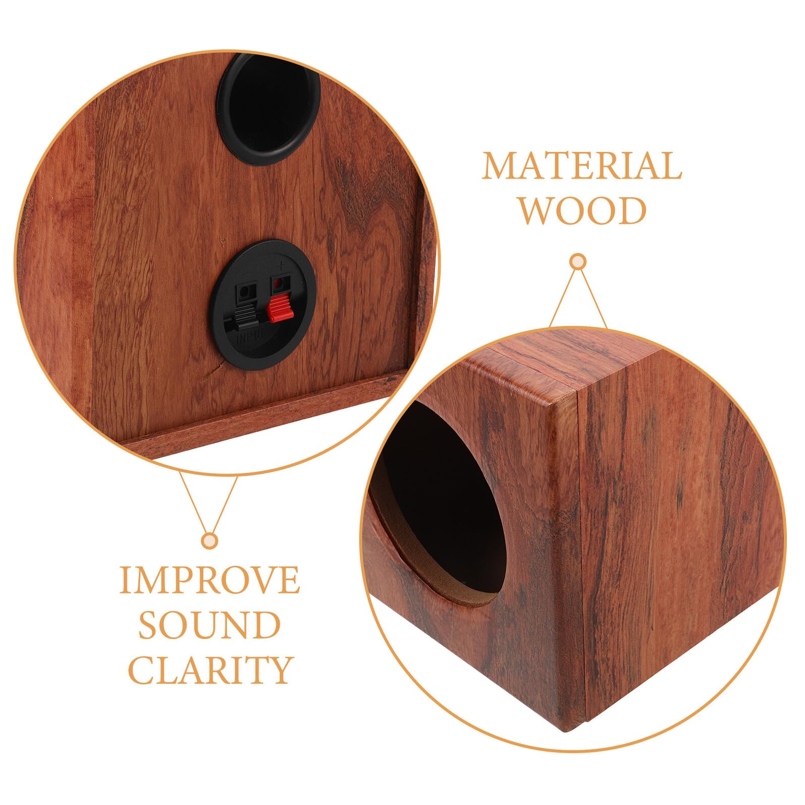 NUOBESTY Casse per Altoparlanti Auto Compatte Scatole Audio per Subwoofer Veicoli Contenitori Altoparlanti Legno Robusto Vuoto Messa Punto