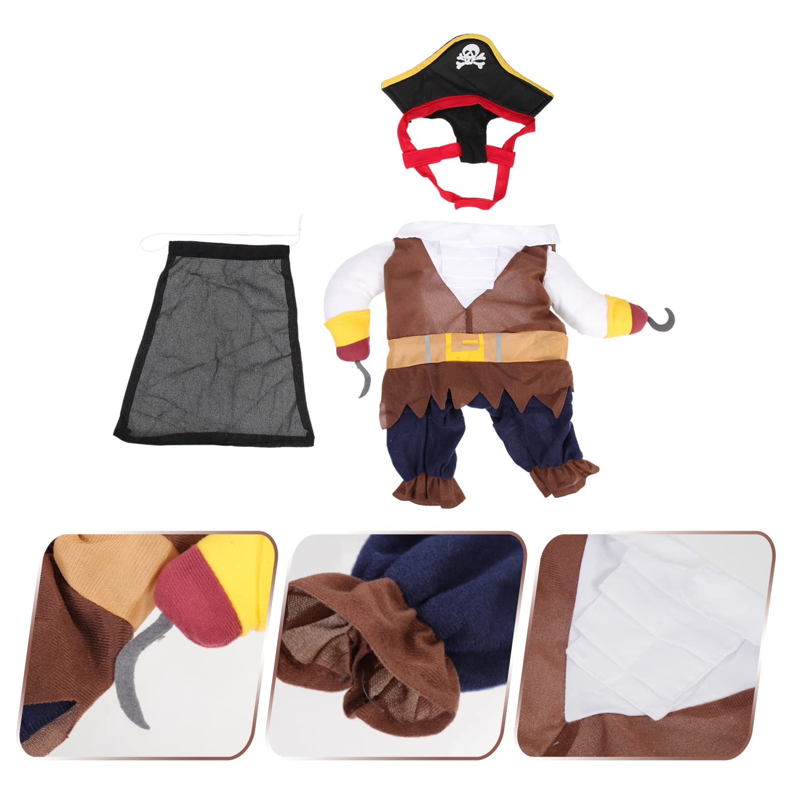 Mipcase 5sets Costume Da Cane Pirata Per Halloween Abbigliamento Per Cappello Da Pirata Per e Fotografici Media