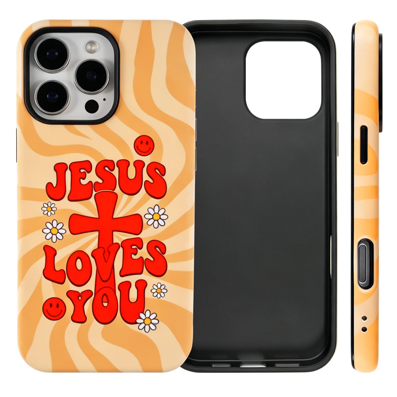 Coque de téléphone rétro groovy croix chrétienne compatible avec MagSafe - 8
