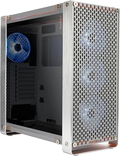 InWin Dubili - Chasis para juegos de torre completa (serie iBuildiShare) con ventilador ARGB preinstalado x 4 (gris titanio)