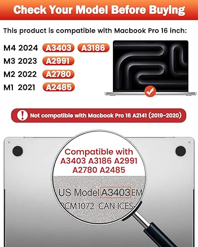 Miniatura 7 de F FORITO Paquete de 2 protectores de pantalla de computadora antiluz azul mate compatibles con MacBook Pro 2024-2021 de 16 pulgadas M4 M3 M2 M1