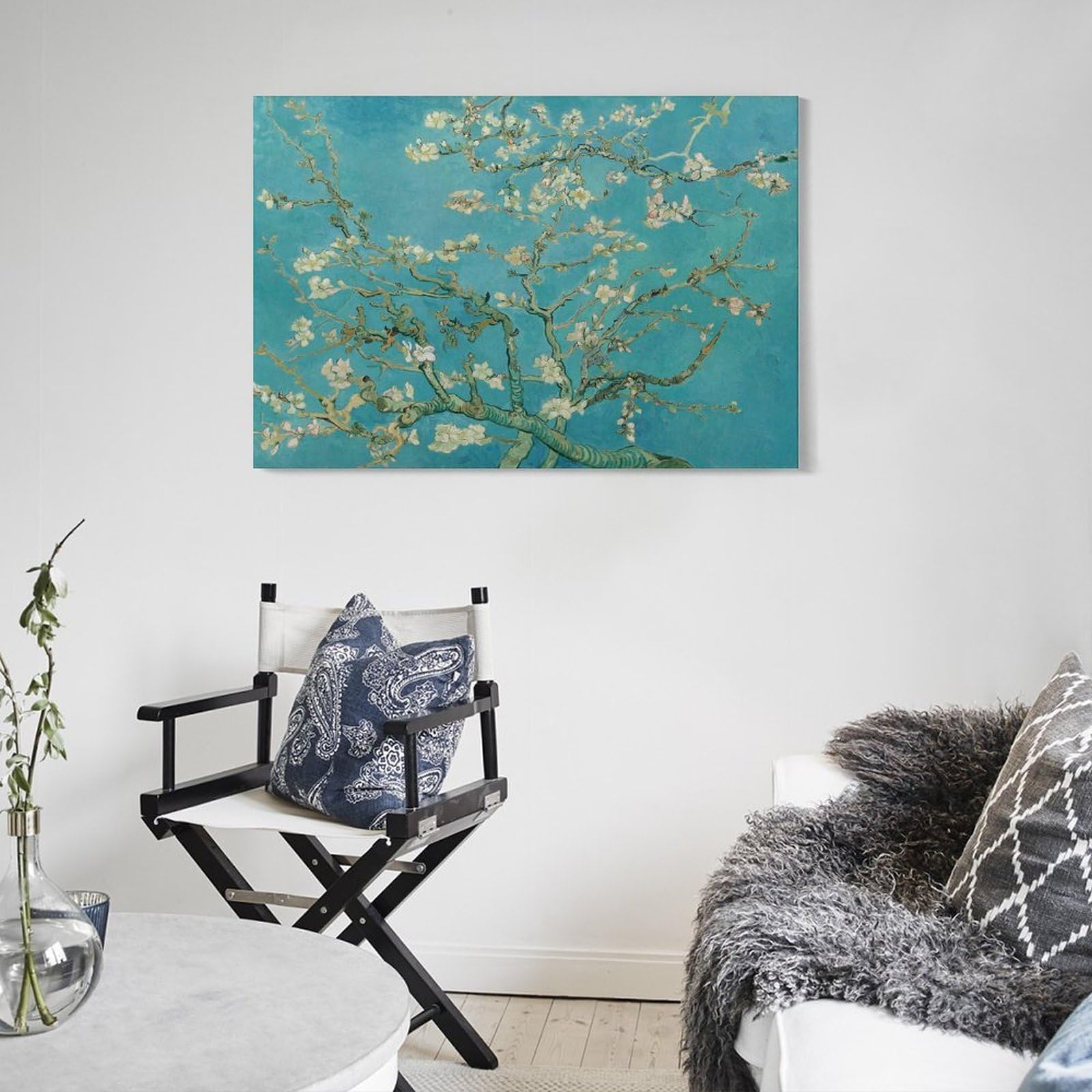 新品　複製画　インテリア ゴッホ 花咲くアーモンドの枝 額付き7 Amazon.co.jp: ファン・ゴッホ 複製 花咲くアーモンドの木の枝の
