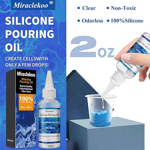 Miniatura 2 de Aceite de silicona para verter acrílico, activador de células de aceite, aceite de silicona puro para la creación de células en pintura acrílica, 2