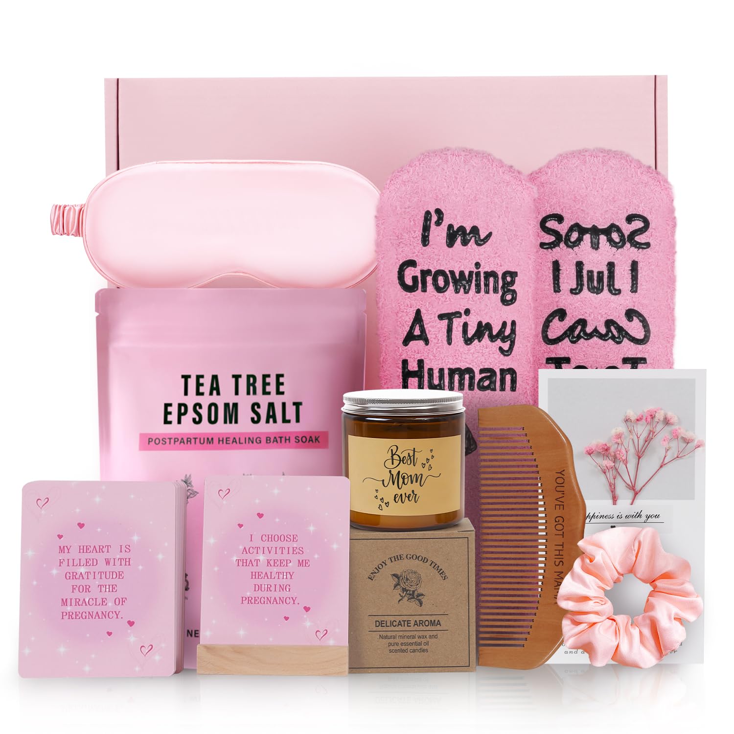 New Mom Care Package After Baby - Luxury 8pcs New Mom Gifts,Postpartum Gifts for Mom, After Birth Postpartum Essentials for Mom Kit, Pregnancy Gifts for Mom To Be,First-Time Moms, Expecting Mom