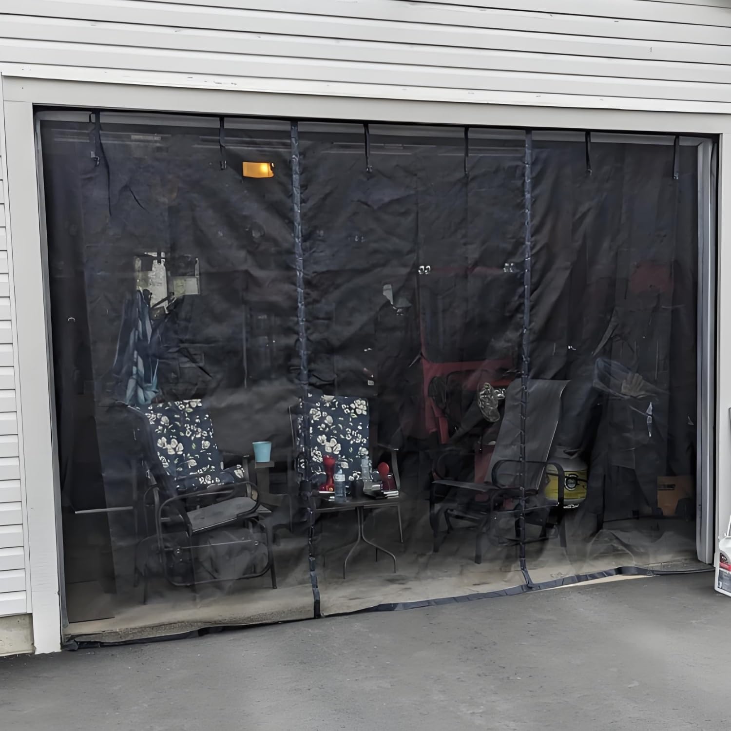 Generisch Magnet Fliegengitters Tür Insektenschutz Garag Magnet Tür Abdeckung 244x214cm 274x214cm 488x214cm Fliegenvorhang Für Für Garage Tür Terrassenüberdachung Gartenhaus(274x214cm)