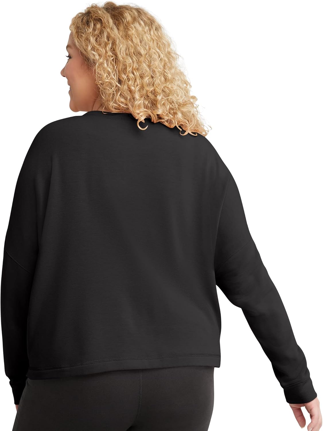 Hanes womens Originals Fleece Crop Sweatshirt, Soft Brushed Fleece Cropped Pullover, Plus - Image 2