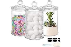 Clear Glass Apothecary Jars with Lids