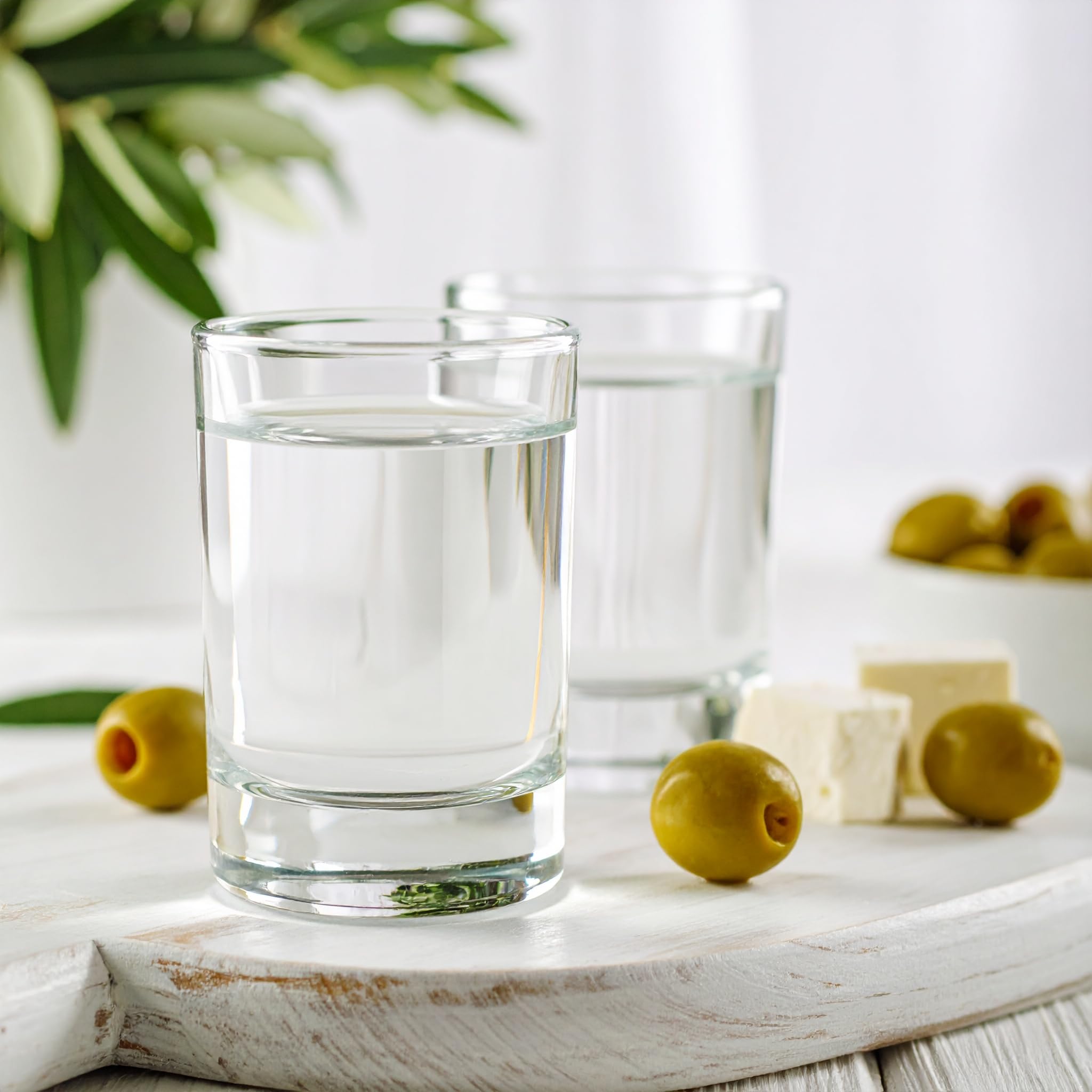 Glasmark KROSNO 1992 Schnapsgläser Shotgläser mit Schwerem Boden Set 12 Stück 60 ml Transparent Spülmaschinenfest, Durchsichtig, Klar