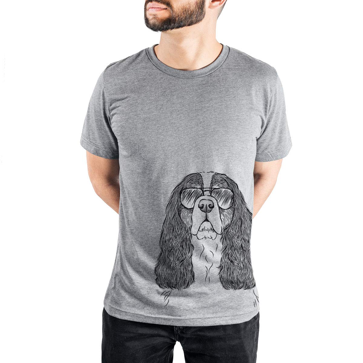 InkopiousAviator Sebastian The Cavalier King Charles Spaniel Triblend T-Shirt