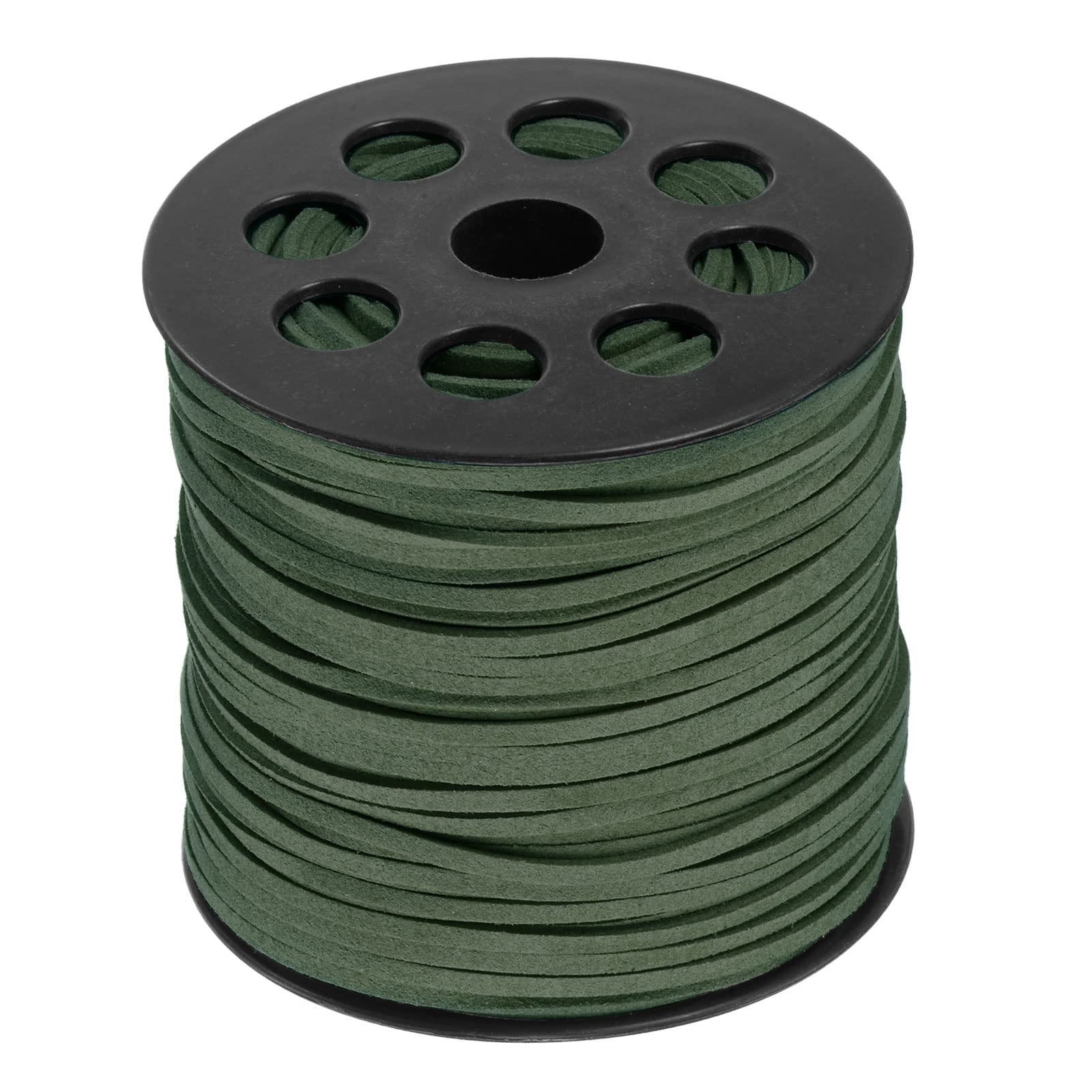 HARFINGTON Faux Suede Cord 2.4mm Microfiber Beading Thread 100 Yards/90M Crafting String for Jewelry Making Tassel Bracelet Necklace DIY, Olive Green
