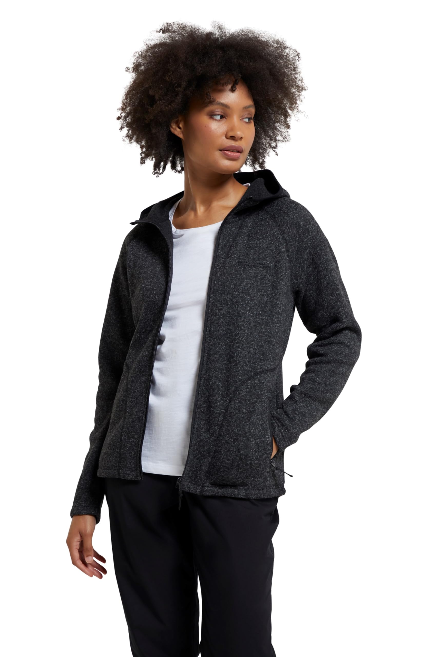 Nevis Womens Full Zip Hoodie - Black
