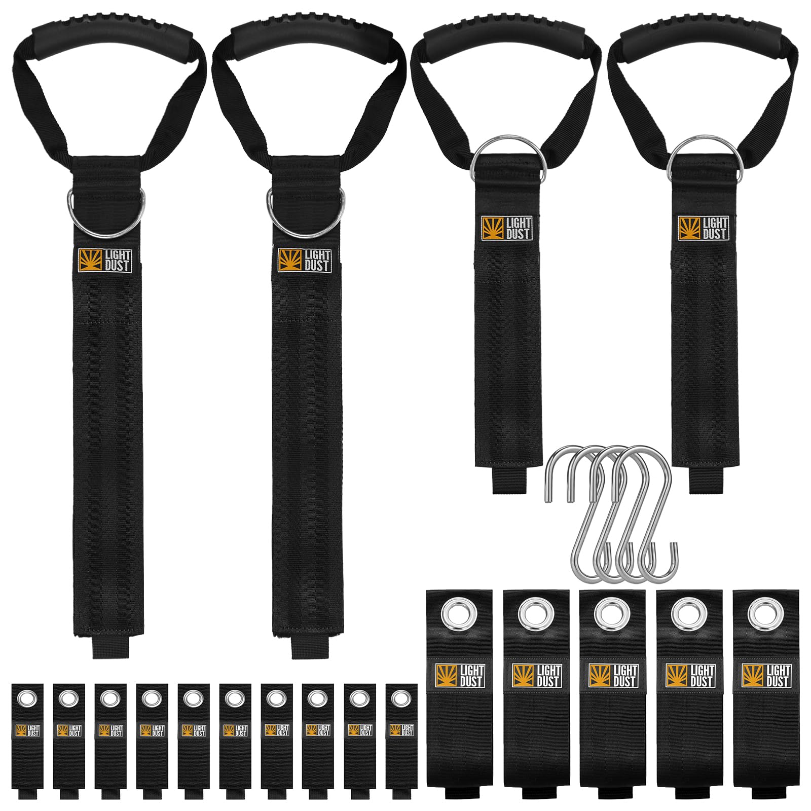 19PCS Heavy Duty Storage Straps Garage Organization Tool Organizers and Storage Fastening Straps Cord Wrap Keeper, Cable Straps for Cords, Hoses, Rope, RV, Boat, and Garage Storage and Organization