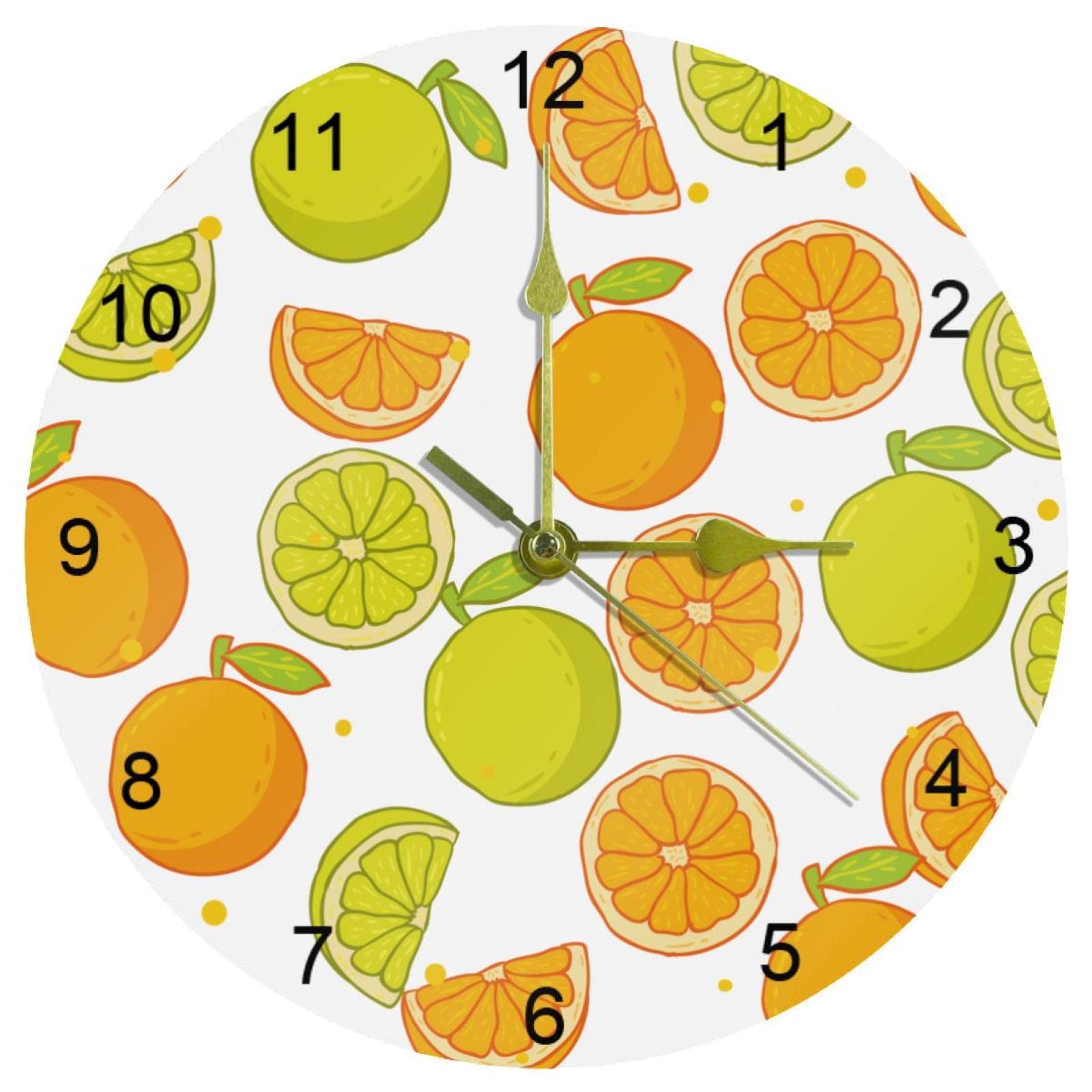 Horloge murale silencieuse à chiffres arabes pour maison école et bureau