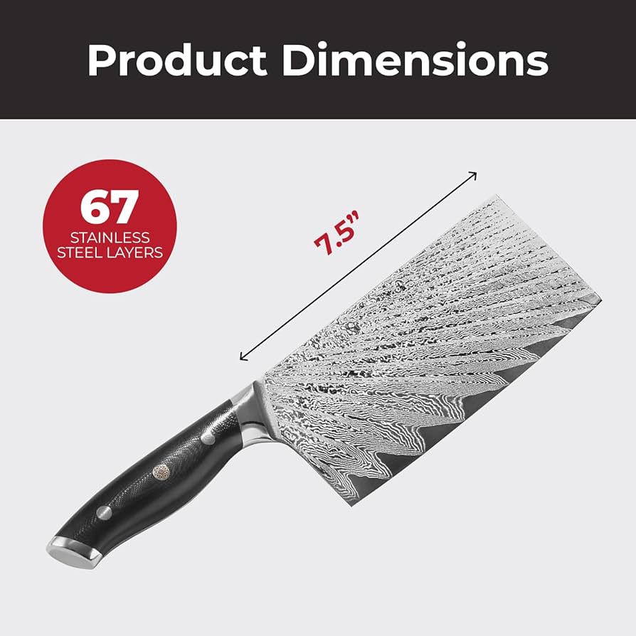 ダマスカス 専用ケース付き Amazon | Master Maison 正規品 7.5インチ ダマスカス包丁