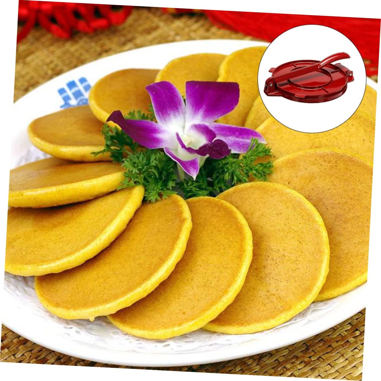 Aluminum Alloy Dough Press Machine Tamales Maker Flour Tortilla Maker Tortilla Presser Non-stick Easy Cleaning