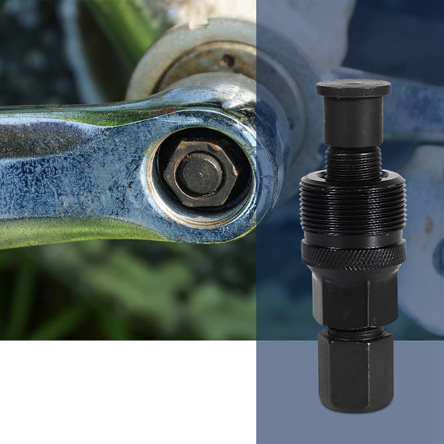 Bike Crank Puller, Bicycle Crank Arm Bottom Bracket Remover Extractor Cycling Crank Pulley Tool Compact Power Pull Freewheel Removal Repair Maintenance Spare Parts for Mountain Road Bikes Accessories