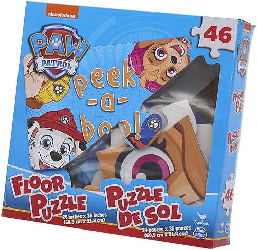 Cardinal Paw Patrol - Rompecabezas de suelo de 46 piezas Peek-A-Boo