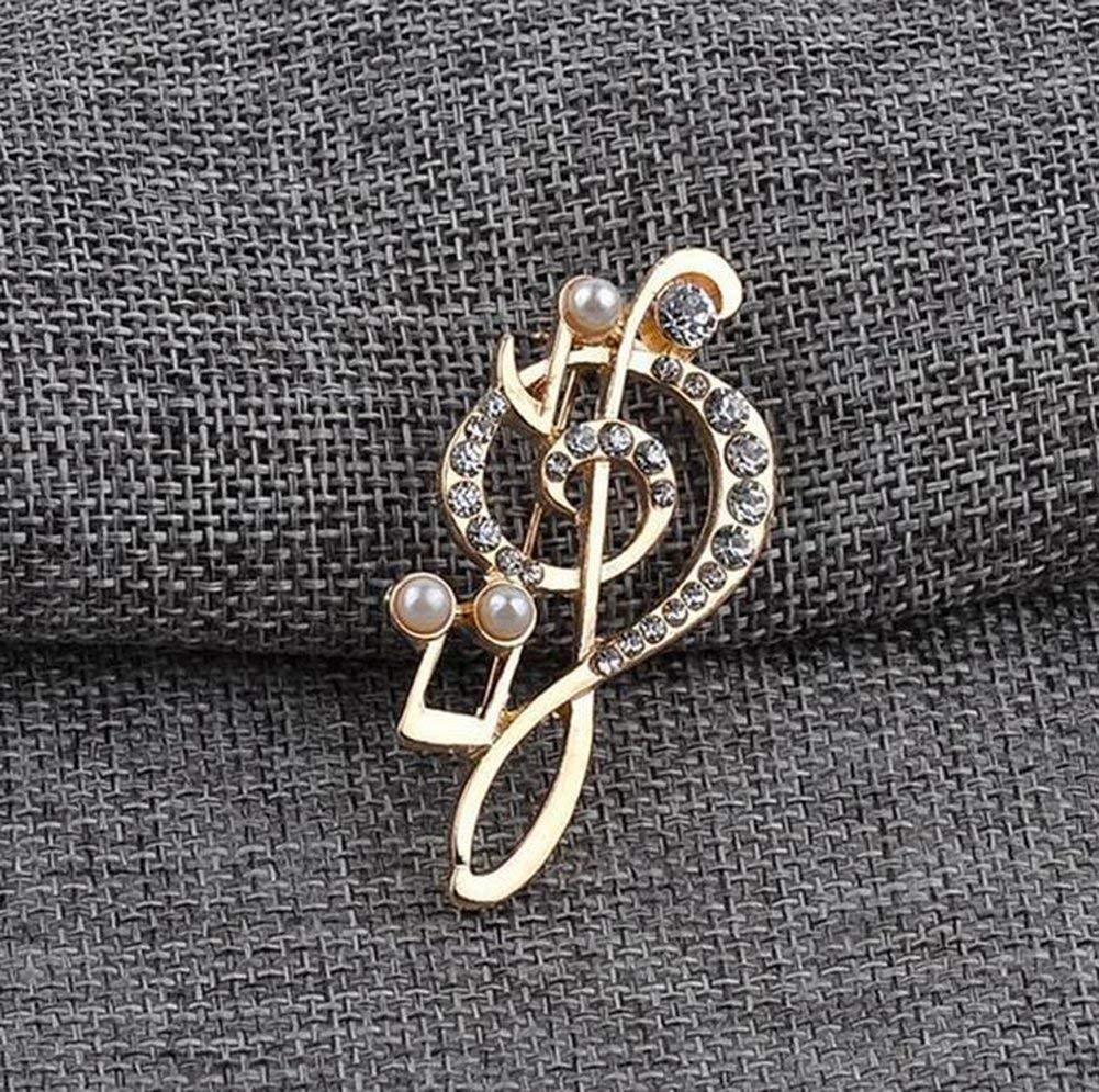 Amazon.co.jp: 1st market のブローチ音符ブローチピンパールライン