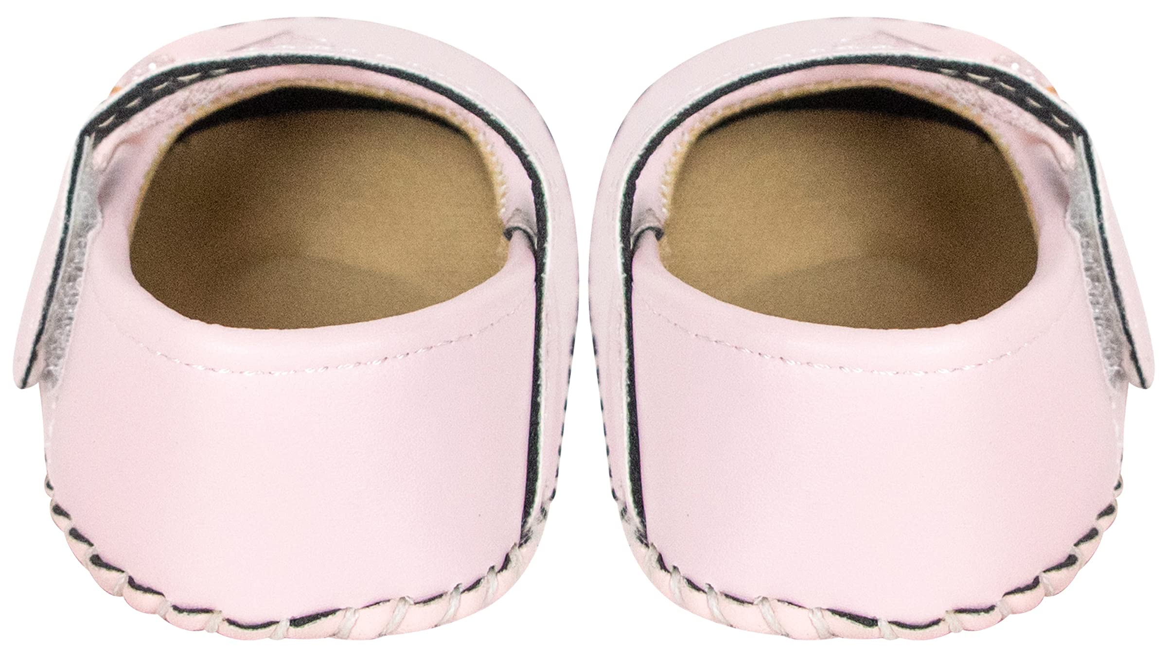 Neska Moda Baby Girls Synthetic Leather Hook & Loop Loafer Booties/Shoes For 0 To 6 Months (Pink)-BT909 1