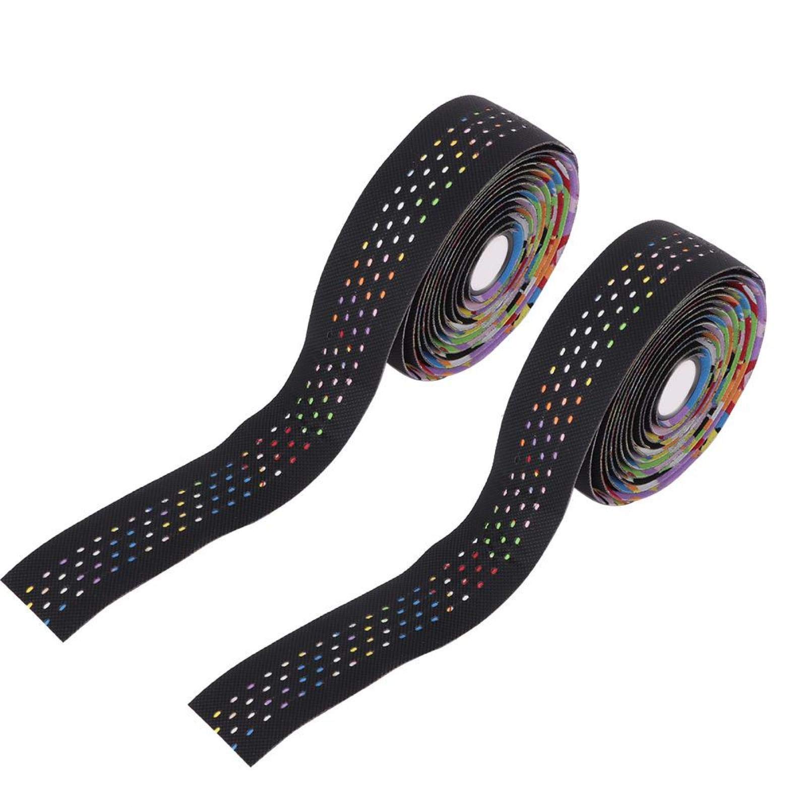 Fahrrad Lenkerband Rennrad Rutschfeste PU-Leder Lenkerband Atmungsaktive Fahrrad Griffriemen Stoßfeste Fahrradstange Verpackungen für das Radfahren im Freien(Bicycle Handlebar Tape)