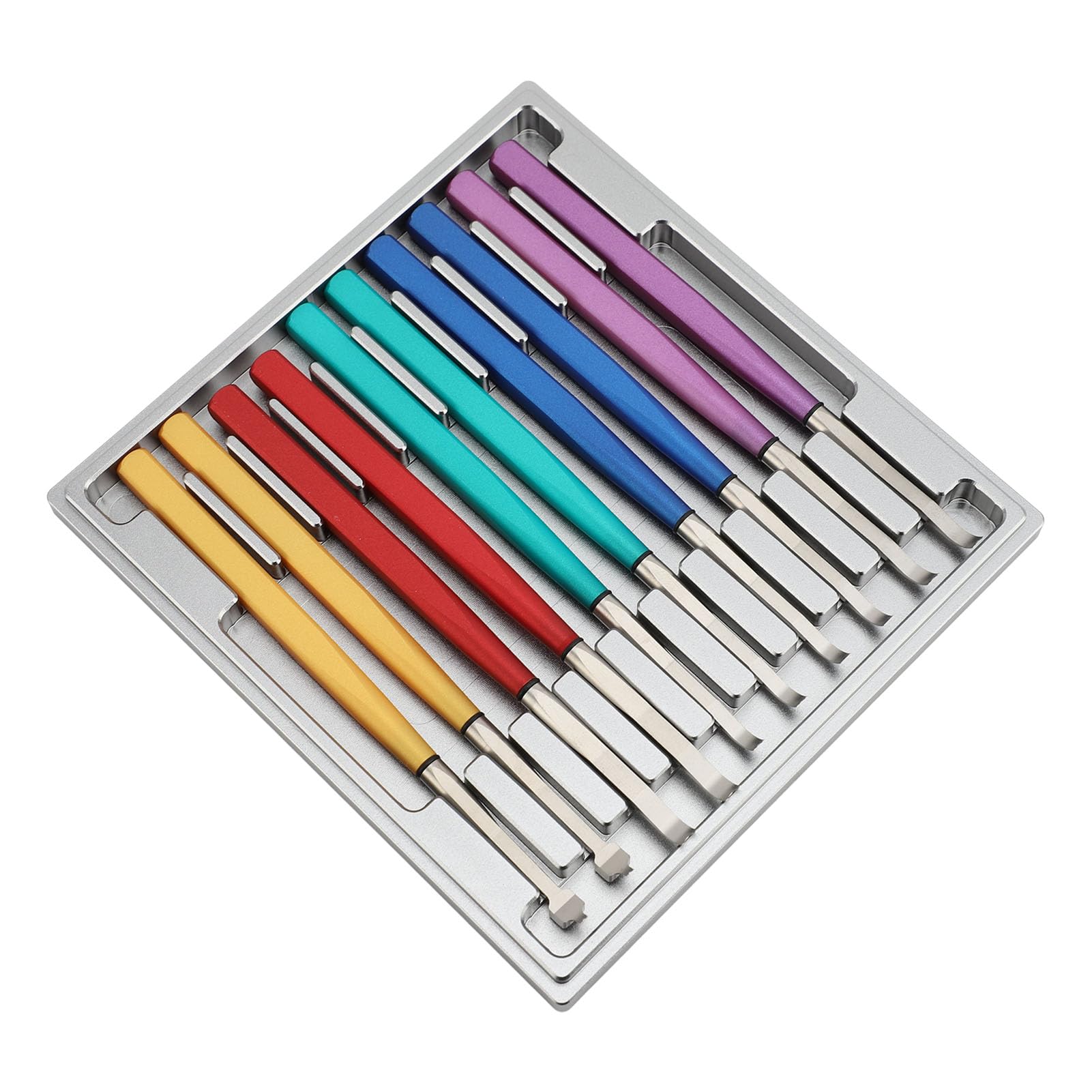 Fockety Kit de Reparación de Relojes, 10 Piezas de Extracción y Cambio de Tamaño de Eslabones de Reloj para Reemplazo de Pilas de Reloj, Juego de Destornilladores de Reparación de