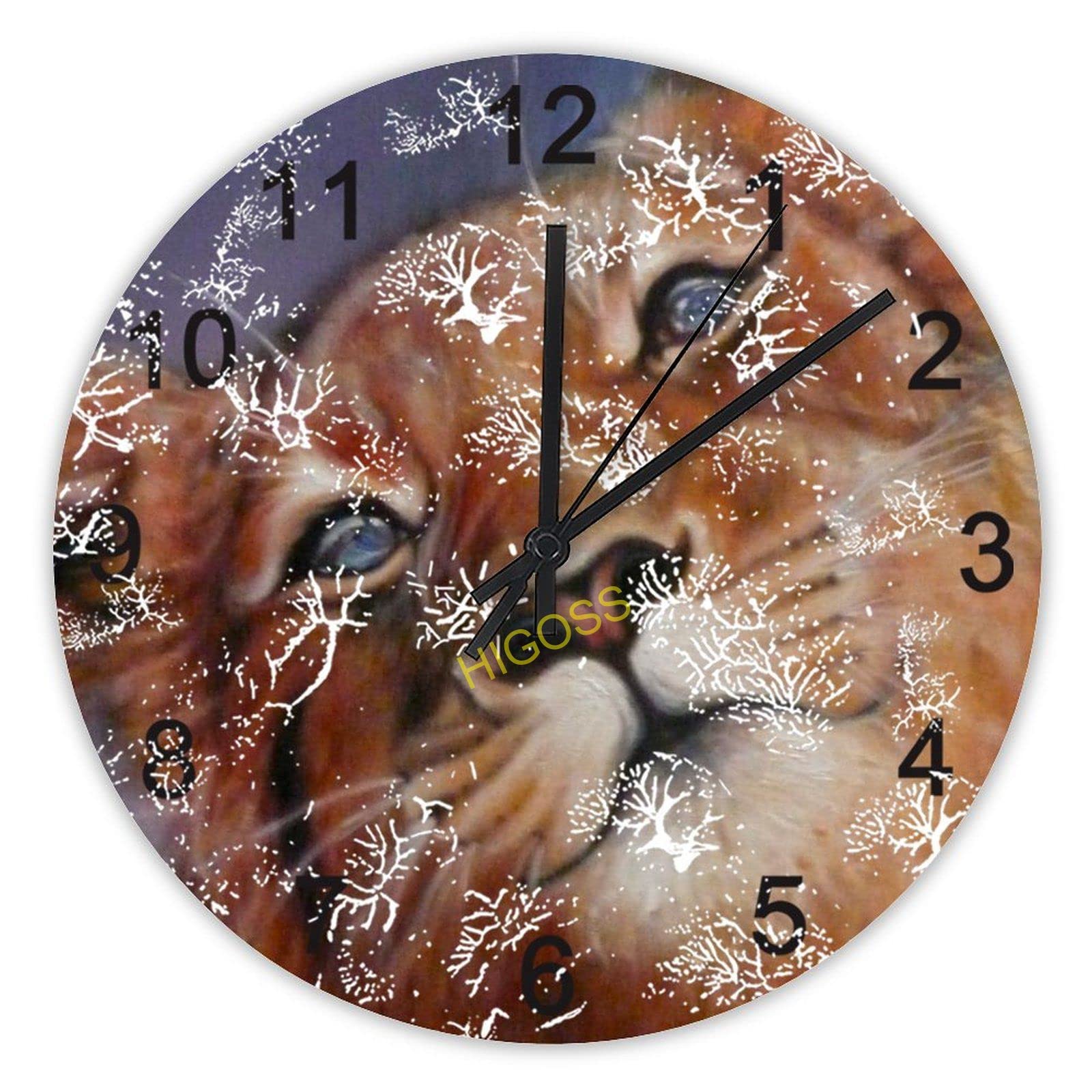 Horloge murale silencieuse bois rustique 38 cm pour salon bureau et école facile à lire