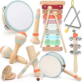 Toddler Musical Instruments, Baby Musical Toy for 1 Year Old Girl/Boy Gift, Preschool Learning, Baby Montessori, Wooden Musical Toy for Babies 6-12-18 Months, Christmas Gift