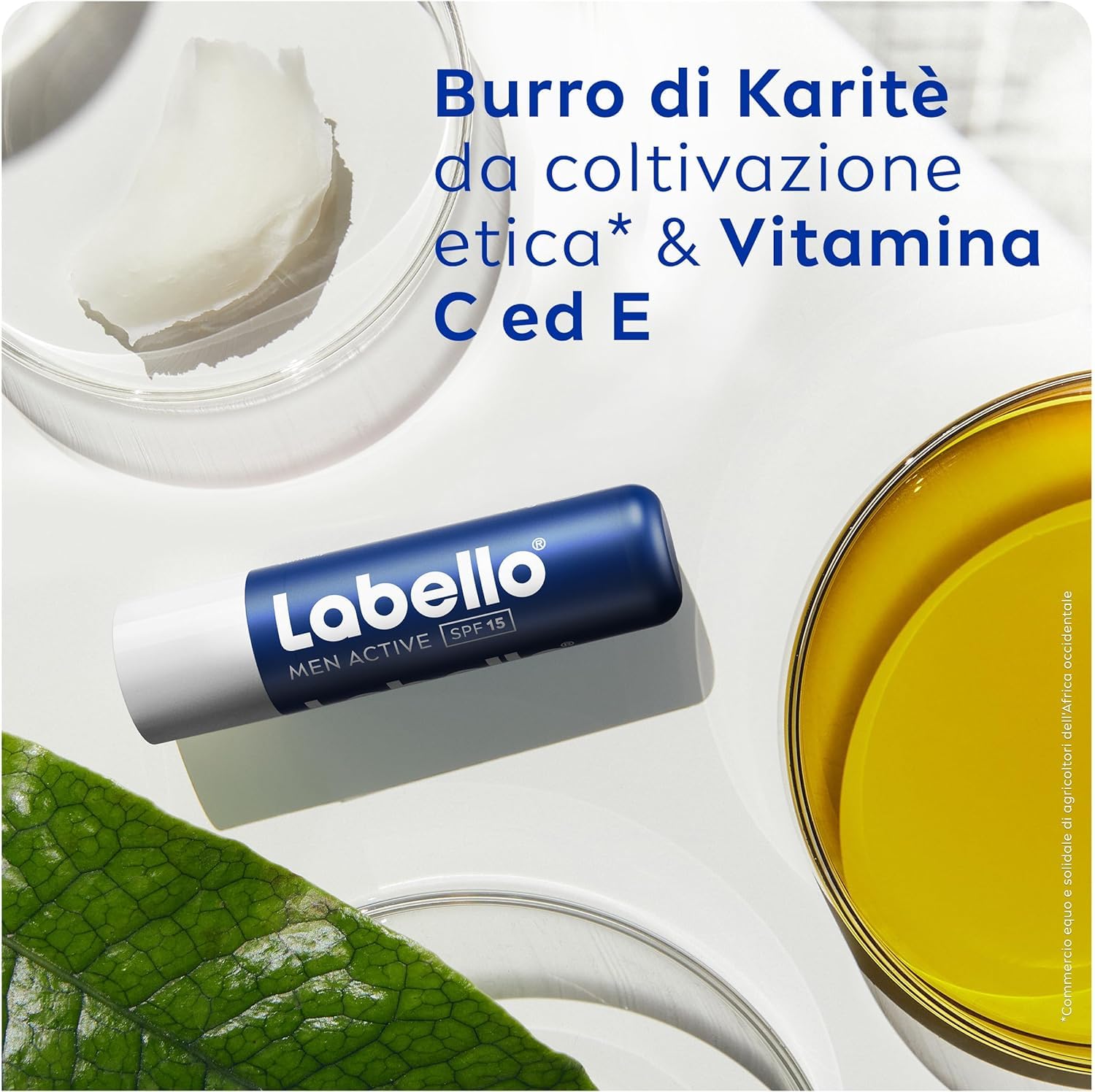 Labello Active For Men Balsamo labbra SPF15 4.8 g burro di karité