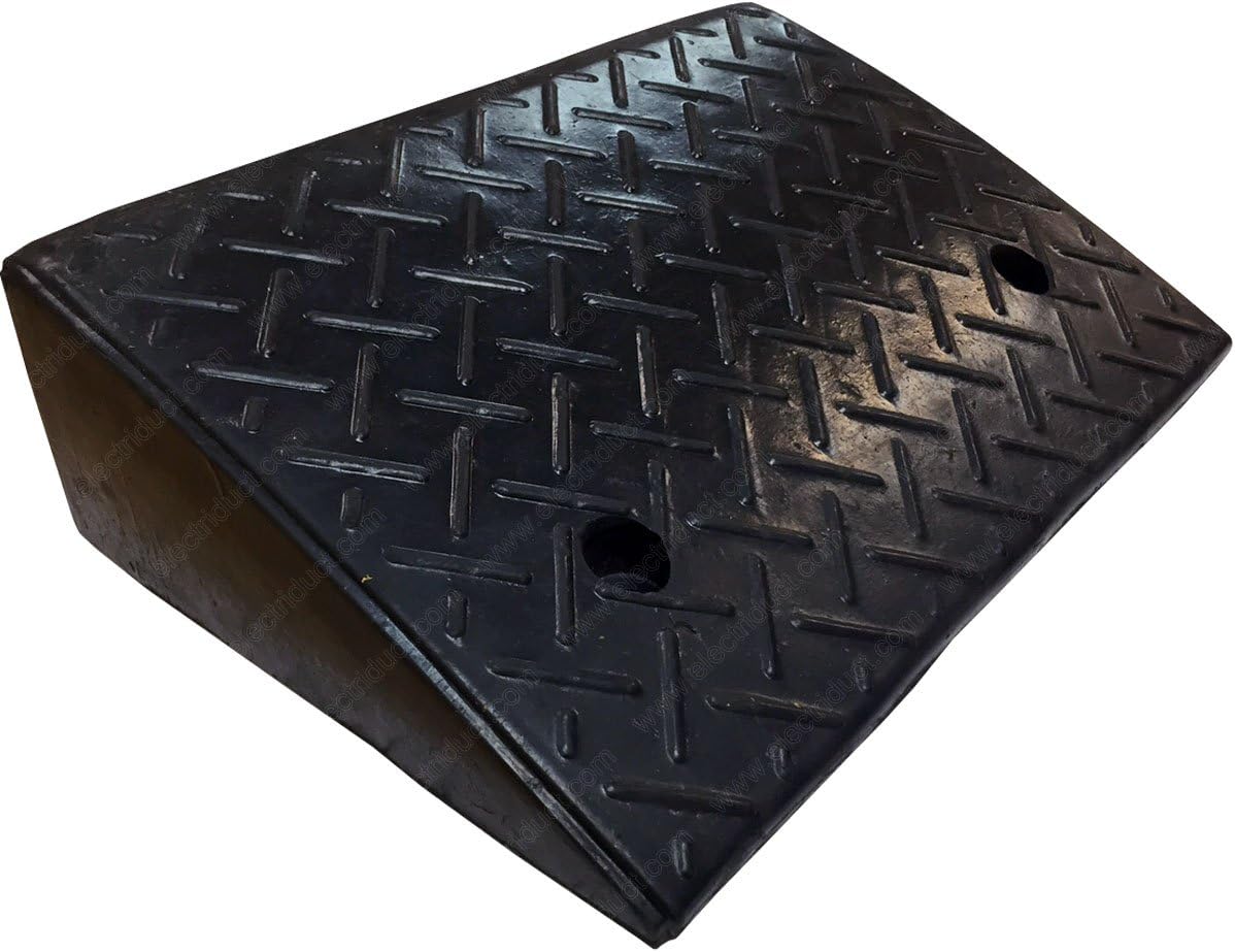 Electriduct 4.3" Heavy Duty Rubber Curb Ramp 20,000 lbs Weight Capacity (10 Tons): Home Improvement