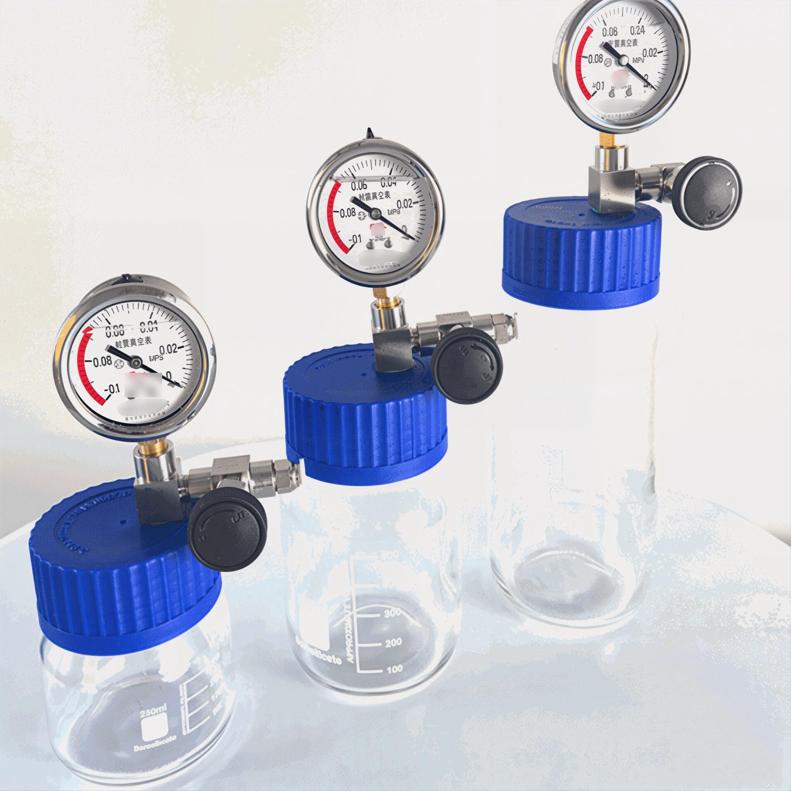 Cámara De Vacío De Vidrio para Laboratorio, Cámara De Desgasificación Al Vacío con Manómetro De Presión Negativa, Mini Secador Portátil, Tanques De 1000ml