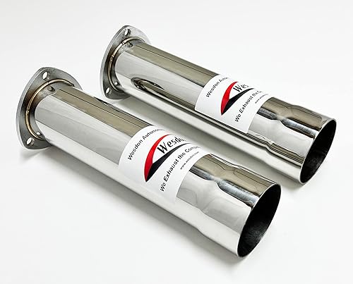 Miniatura 2 de SS Cabecera Colectores 3.00 pulgadas Brida a 3.00 pulgadas ID Outlet WHC300-300-SS 304 pulido acero inoxidable par de colectores Wesdon