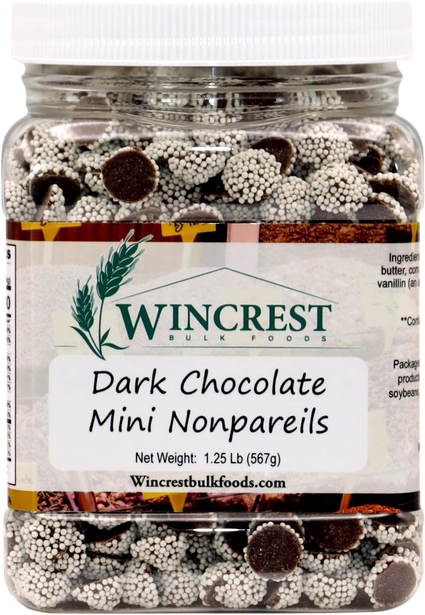 Dark Chocolate Nonpareils 2 LB Resealable Stand Up Bag
