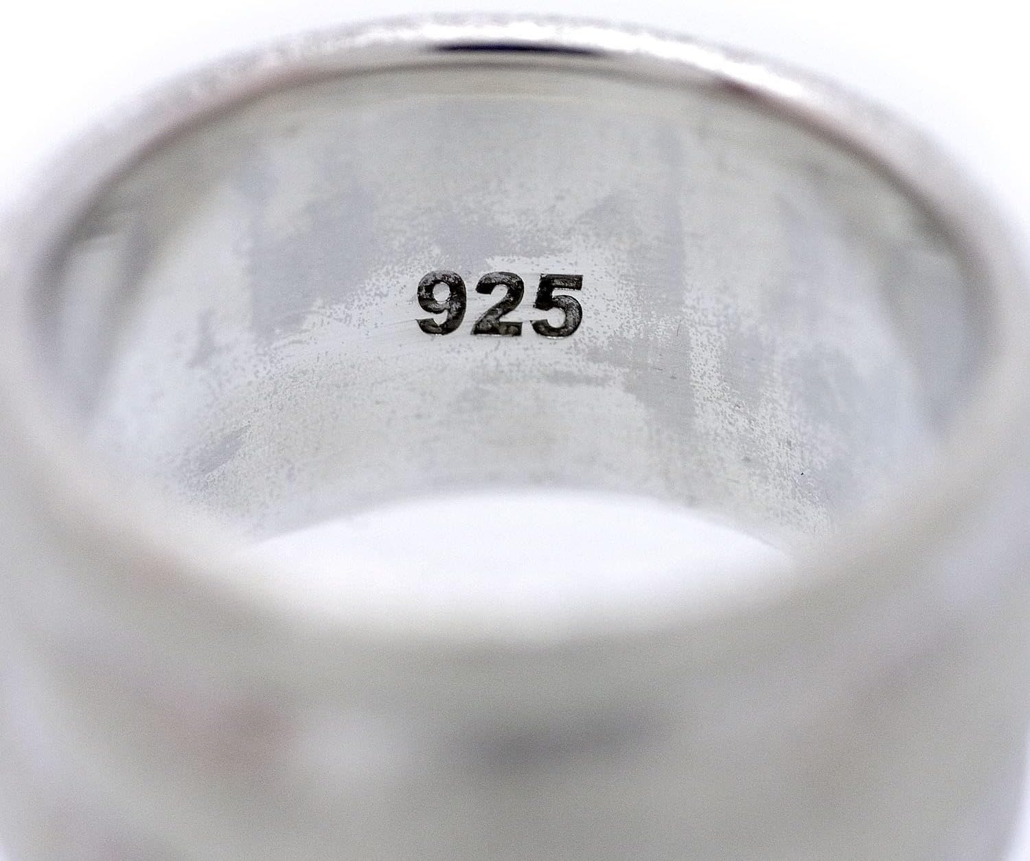 [シルバーワン] シルバー925 アンティーク ストーン風 削り出し リング メンズ y4 シンプル マット [21号] 指輪