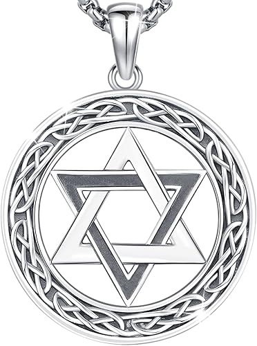 Nudo de Bruja Plata 925 Collar de nudo de brujas originalnudo celtaestrella de DavidOm colgante de plata de ley 925 amuleto irlandés Wicca joyería