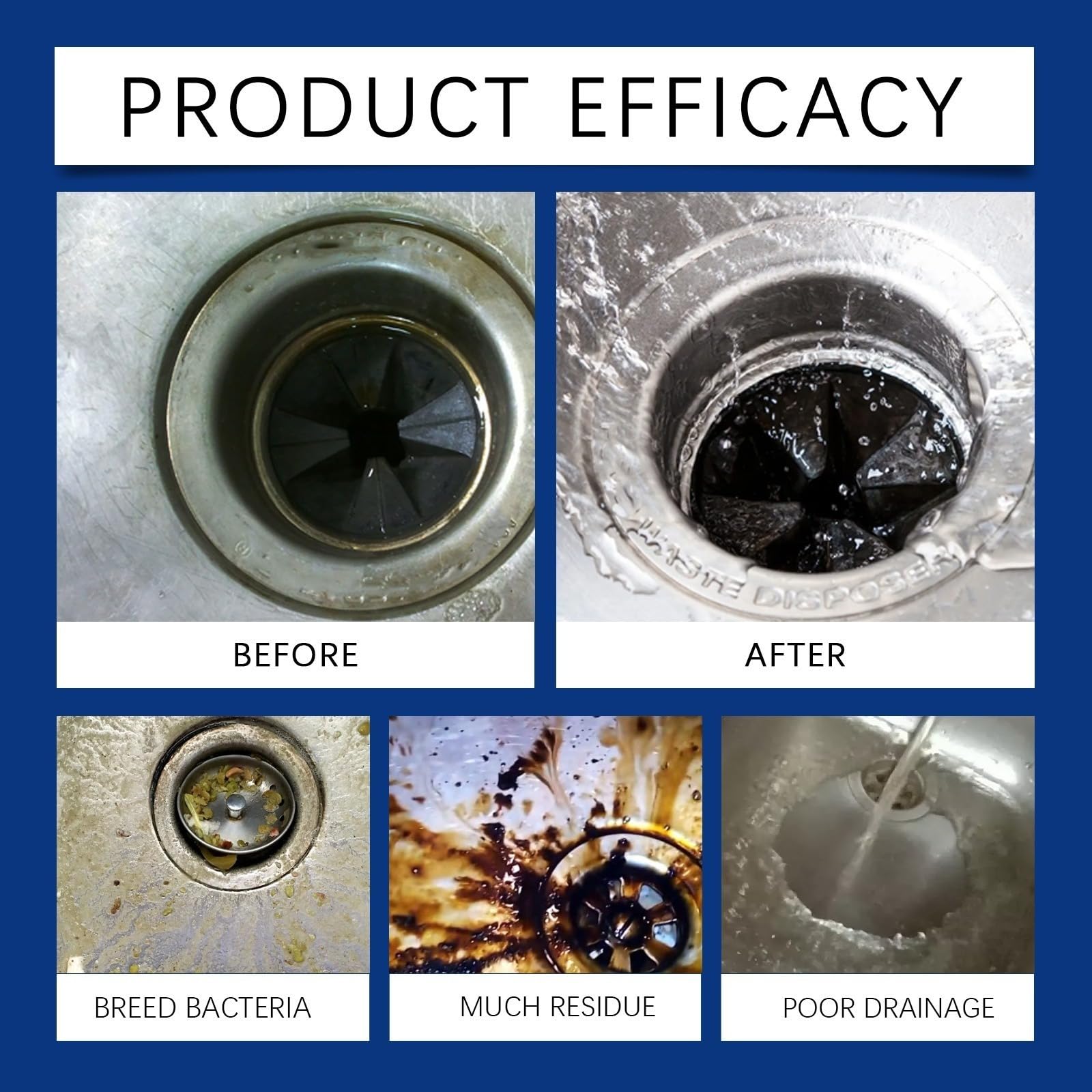 DeboueurevierettoyantcanalizationTool DeCleanagePastillasambientadoresparaCanalizaciones, Debouche ur Evier, elimina eficazmente los residuos y el olor canalización, para cocina, cuarto de baño y WC