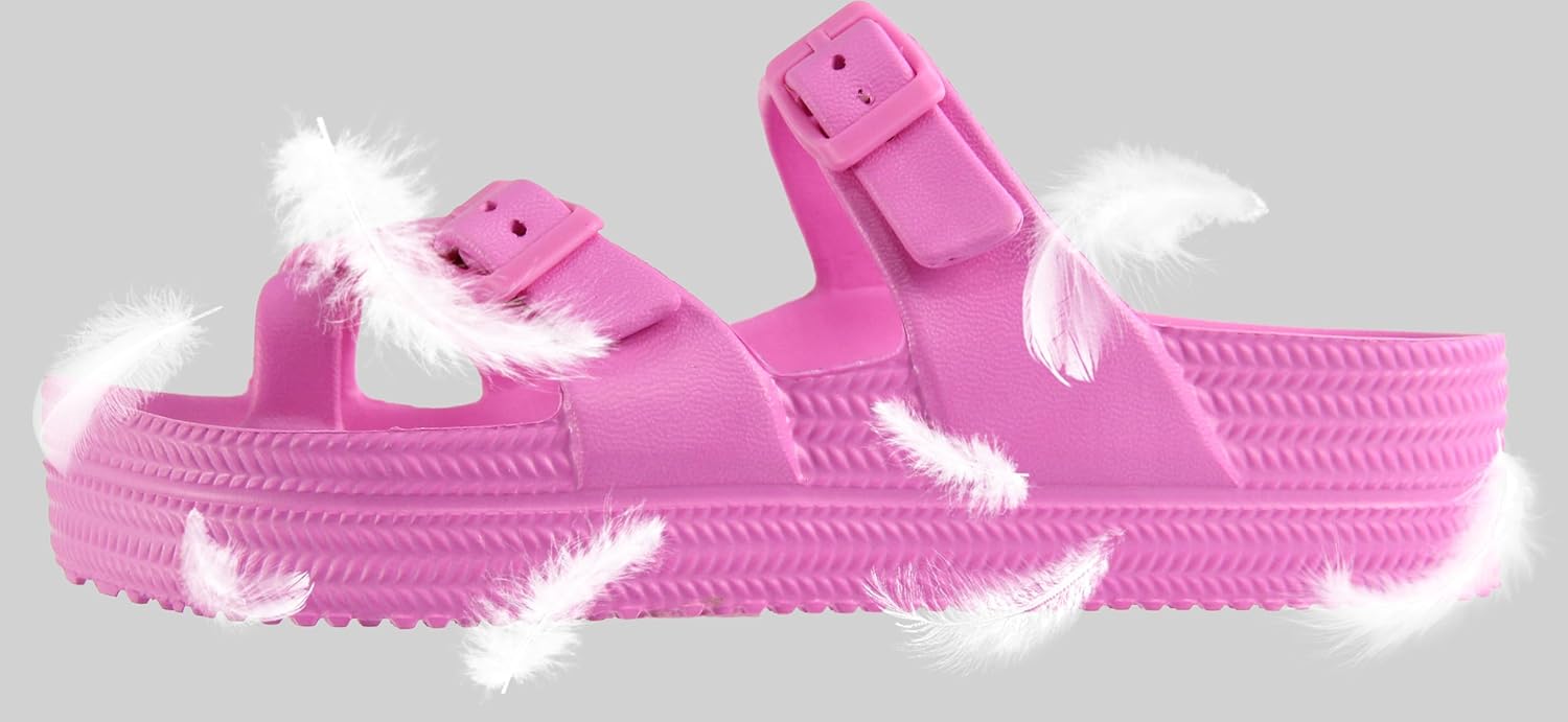 CAMVAVSR Womens Sandals with Arch Support - Comfortable Adjustable Buckles Beach Slides - Lightweight Summer Platform Sandal Chunky Cushioned - Image 5