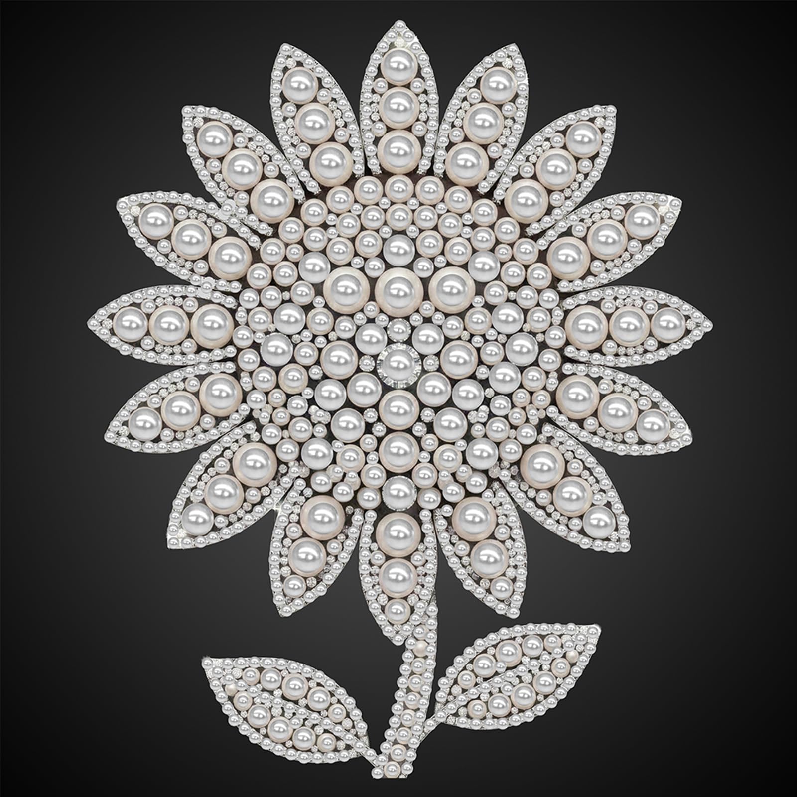 POETRYDRAW Sunflower DIY Pearl Painting Kits for Adults Beginners Home Wall Decor Pearl Gem Paintings Picture Arts Craft 25x25cm Without Frame (Sunflower)
