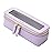 Aveniee Clear Makeup Brush Bag, Slim Brush Holder Cosmetic Case, Small Travel Toiletry Bag for Women, Thin Make up Bags with Dual Zipper, Cute Travel Essentials Srorage Bag.Lilac