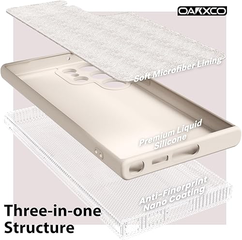 Miniatura 5 de oakxco Funda para teléfono Samsung Galaxy S23 Ultra de silicona líquida, bonita funda delgada y delgada de goma suave de TPU para mujeres y niñas,